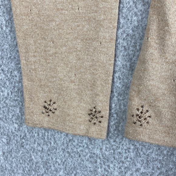 Vintage Eagle’s Eye angora cardigan with beading spun silk wool pointelle - Picture 4 of 10